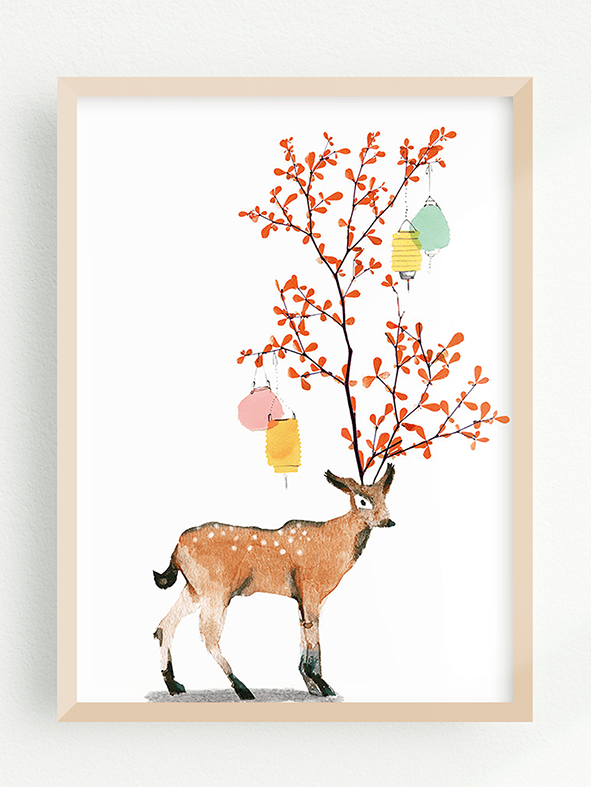 poster autumn deer_f1