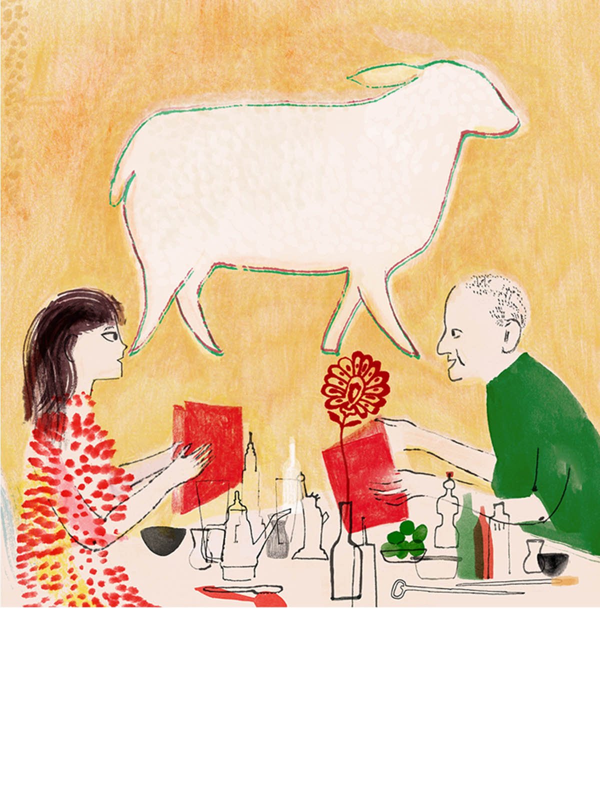 illustration of a cigarette in an ashtray, with blue smoke forming negative spaces of houses