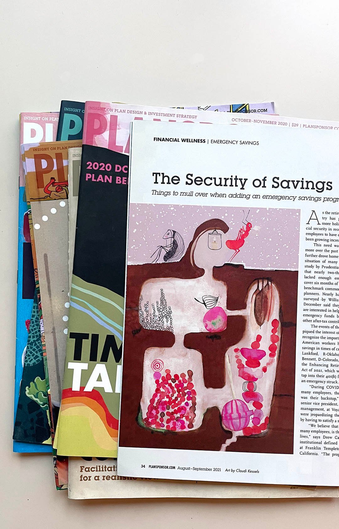 pile of financial magazines